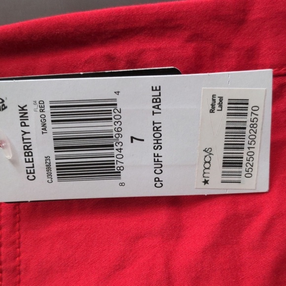 Celebrity Pink Red Jean Shorts Modern Fit - Picture 2 of 6